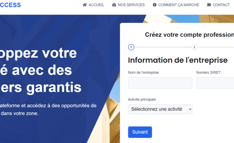 Chantieraccess.fr avis et analyse de la plateforme pour artisans du bâtiment 